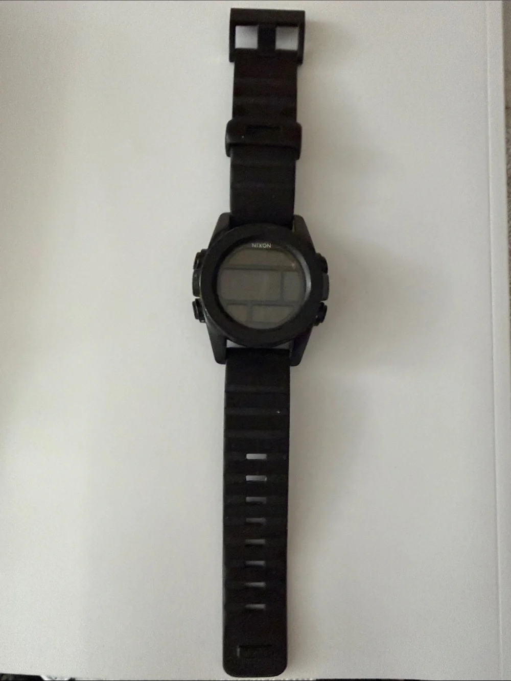 Nixon Black Digital Sport Watch with Rubber Strap